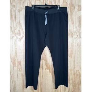 Figs Black Scrub Pants Size XXL Drawstring Waist, Stretch